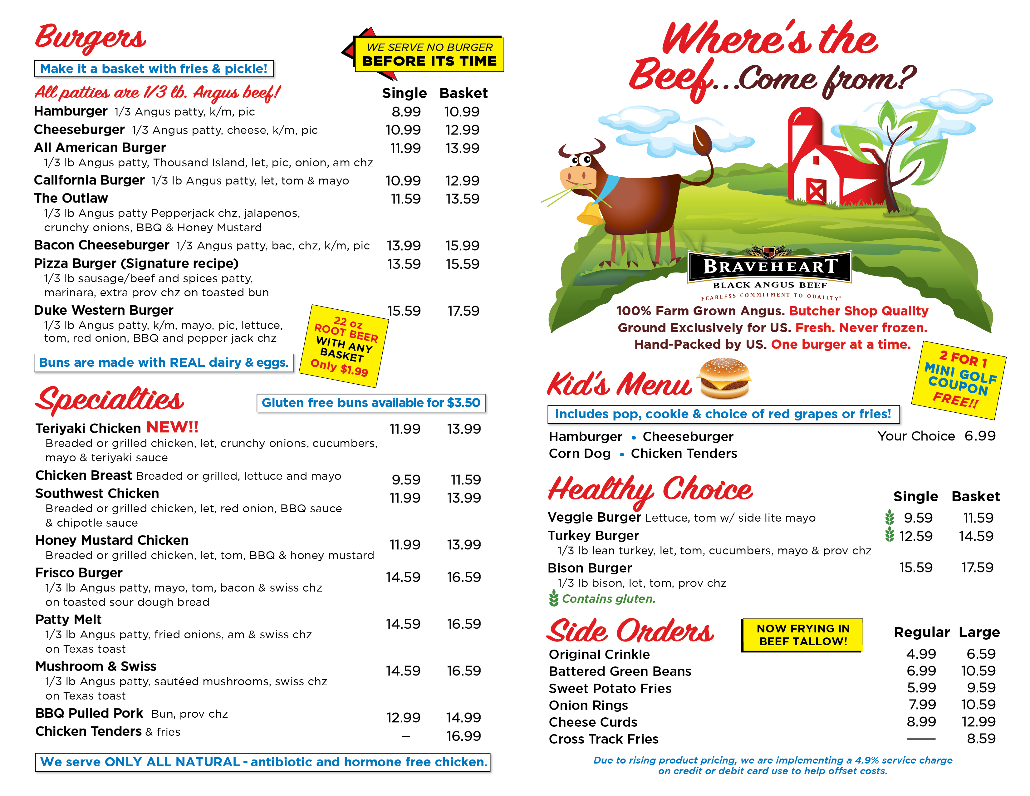 Taylors Falls Drive In Menu 1